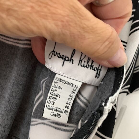 Joseph Ribicoff Size 12 black and white floral dress - Picture 6 of 10